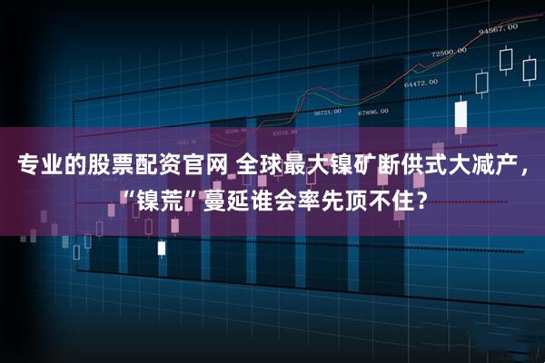 专业的股票配资官网 全球最大镍矿断供式大减产，“镍荒”蔓延谁会率先顶不住？